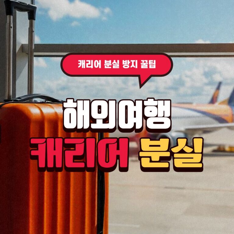 해외여행 캐리어 분실 방지 꿀팁