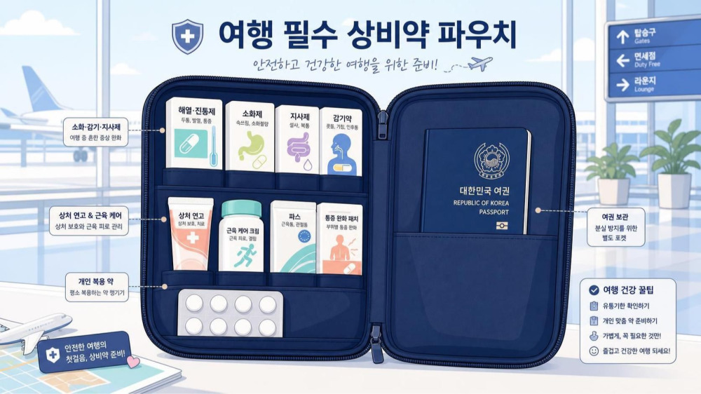 travel medicine checklist pouch